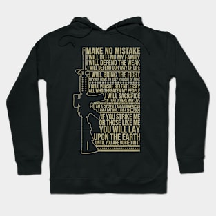 Make No Mistake I Will Defend My Family Gun Hoodie